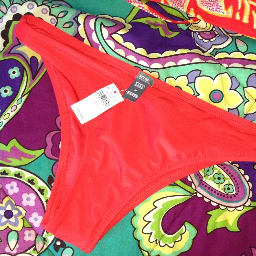 Red bikini bottoms